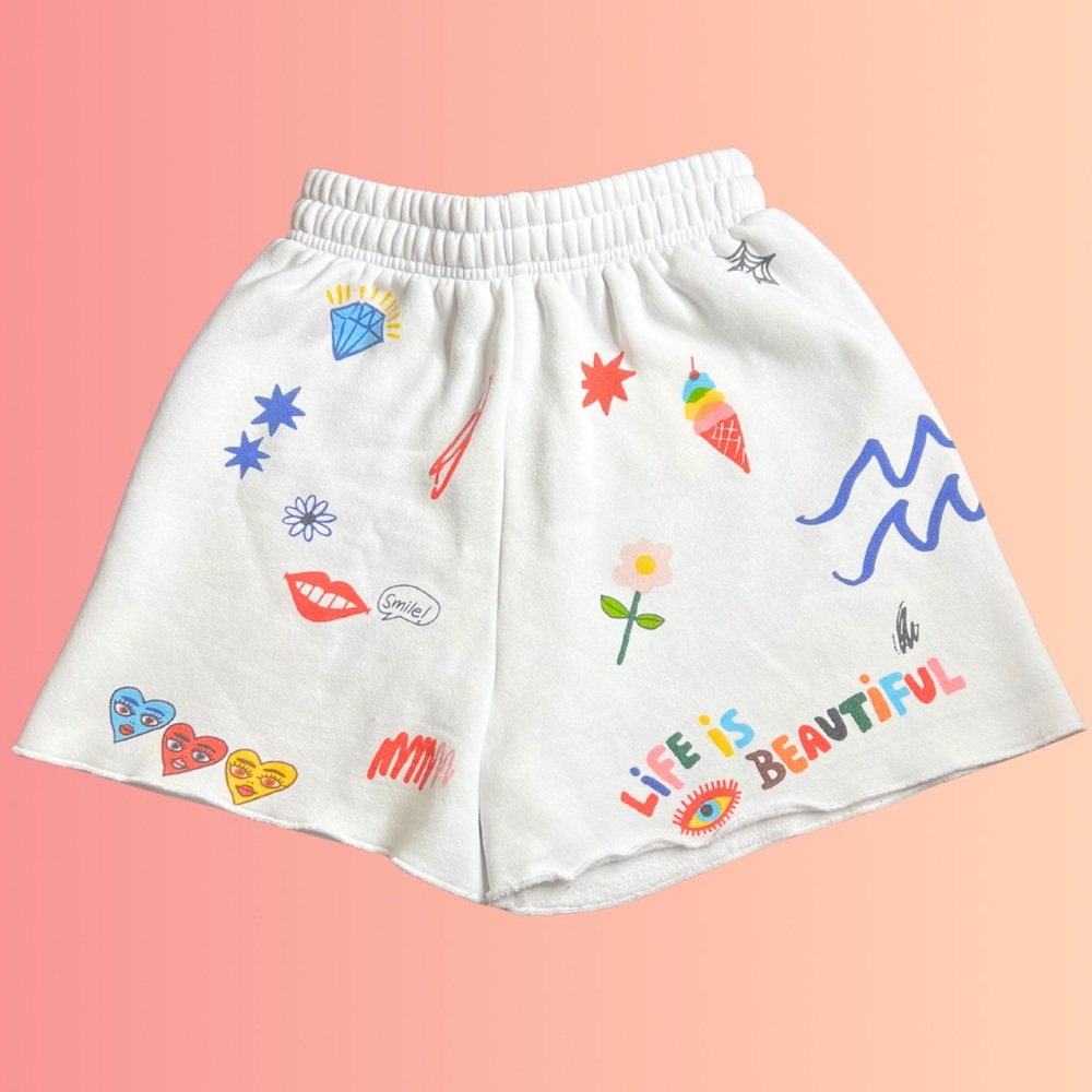 The Mayfair Group “Life is Beautiful” Sweatshorts – Size XS